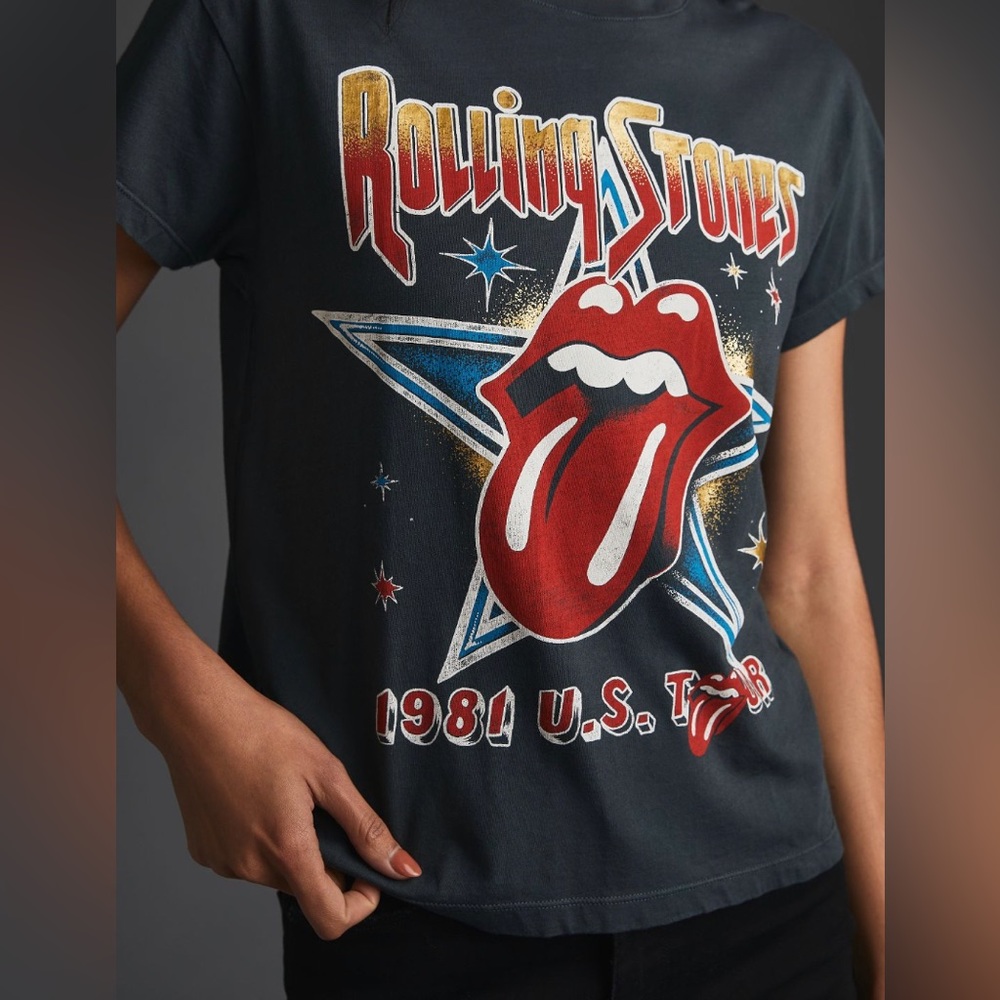New Letluv Rolling Stones Band Tee